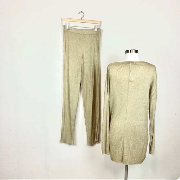 Horchow Gold Top & Pant Set NWT - Picture 2 of 15
